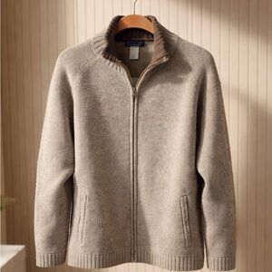 Patagonia Beige Zip-Up Sweater Jacket